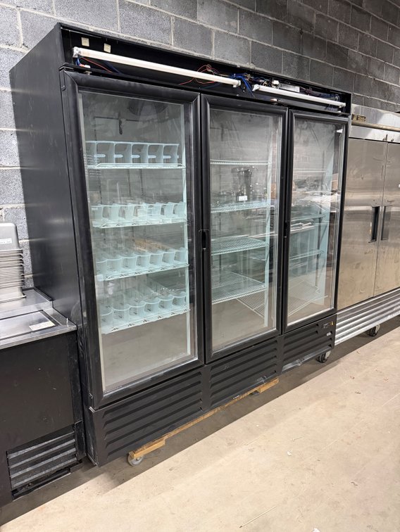 Asber glass 3 door cooler
