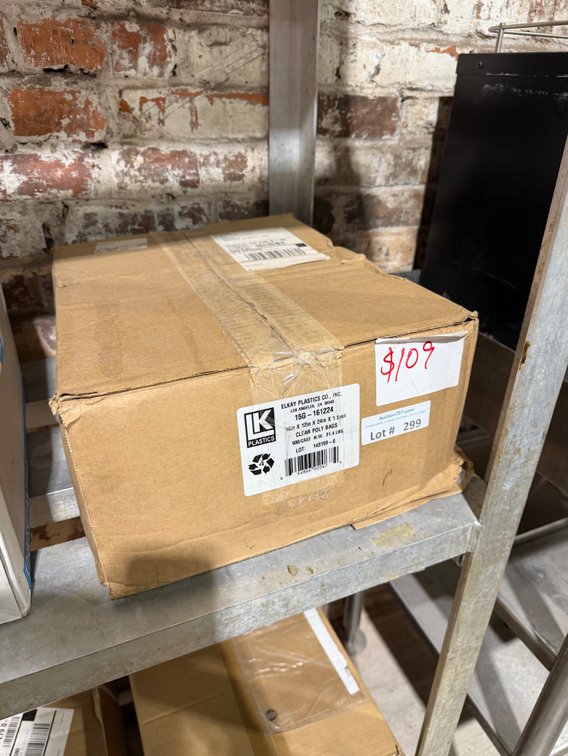 NEW case of 500ct Elkay LD poly gusset clear bags