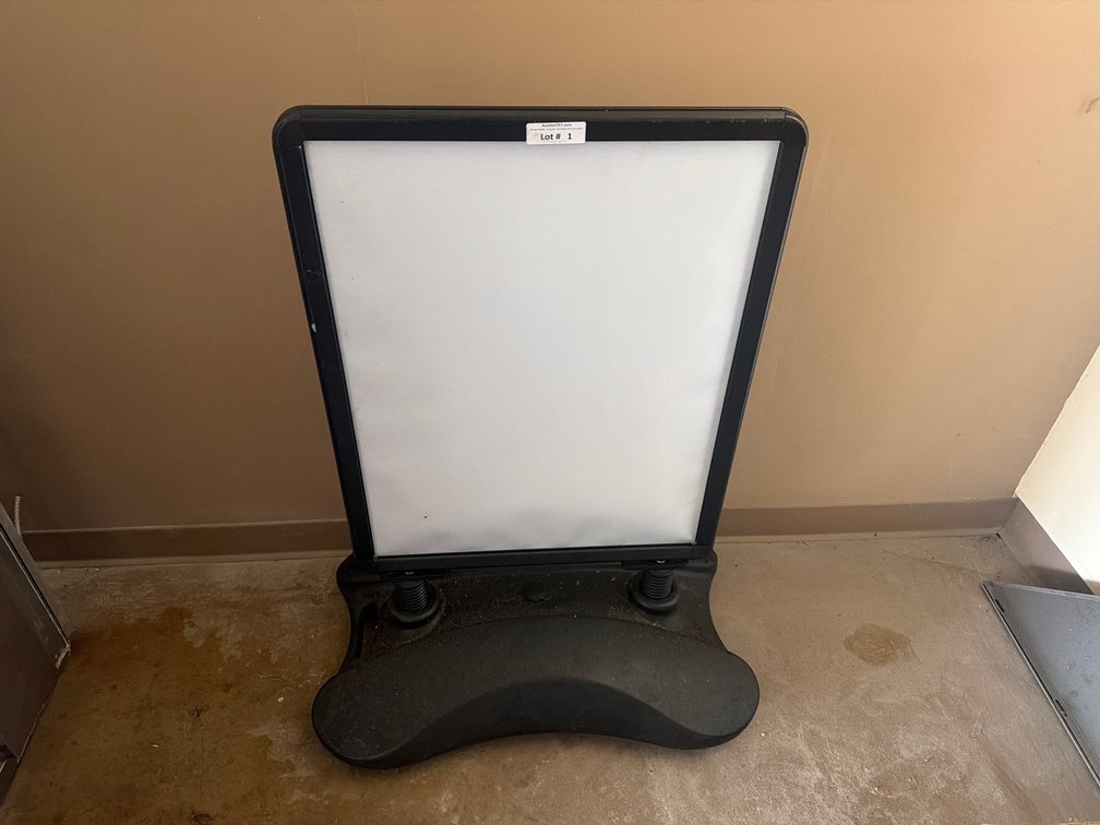 2-sided outdoor sign holder on wheels