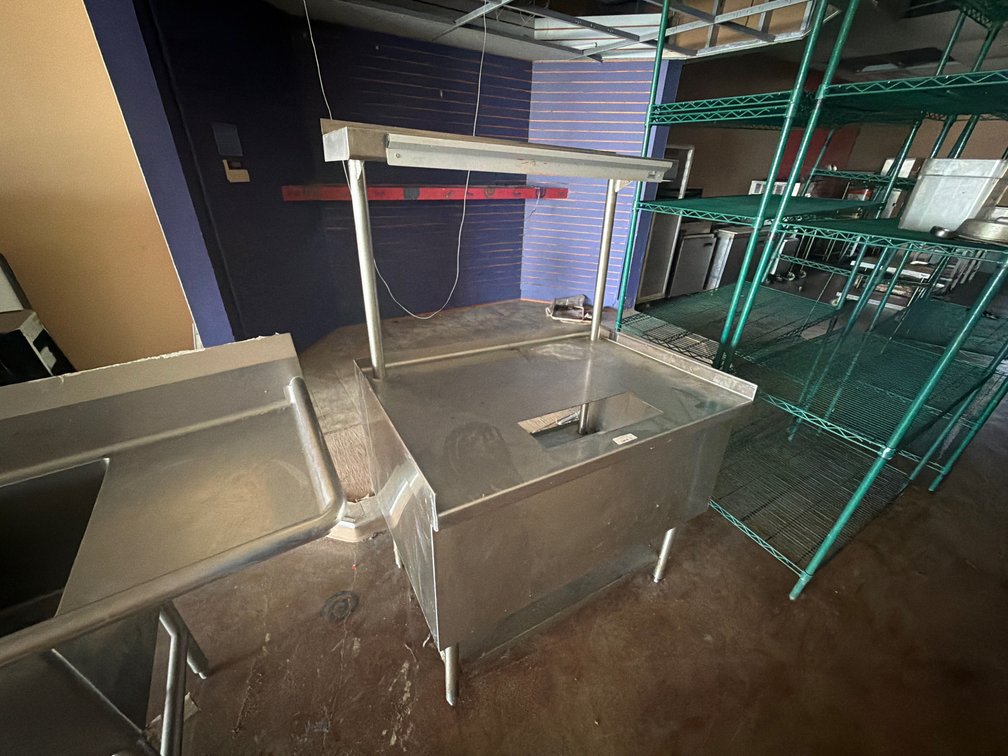 HD stainless work prep table with over shelf