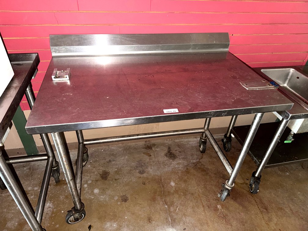 HD stainless work prep table on wheels