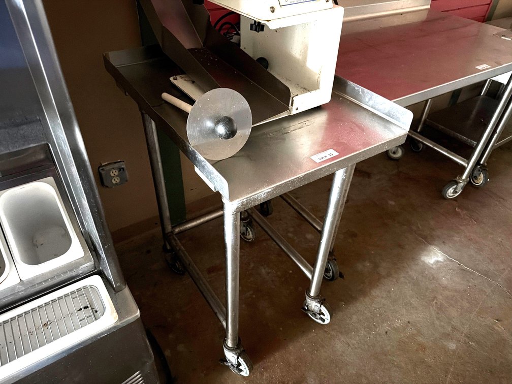 HD stainless work prep table on wheels