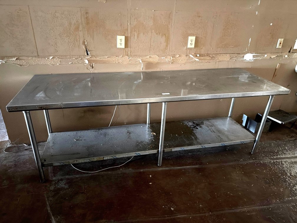 HD stainless work prep table with under shelf