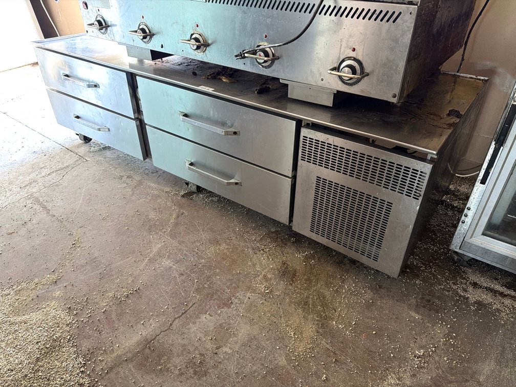 Randell refrigerated ‘low-boy’ equipment stand on wheels