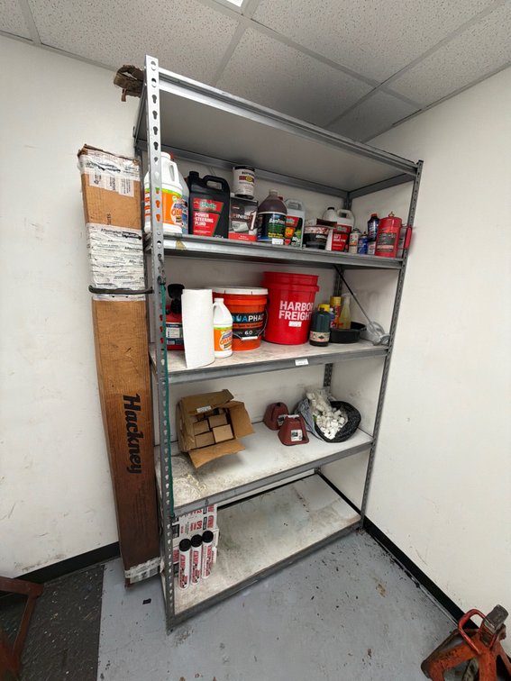 5 level adjustable height warehouse shelving unit