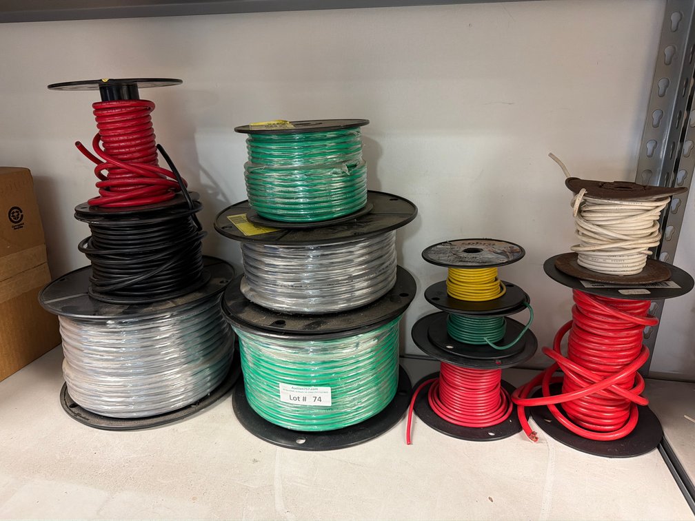 Lot: 11 spools of Marine grade electrical wire