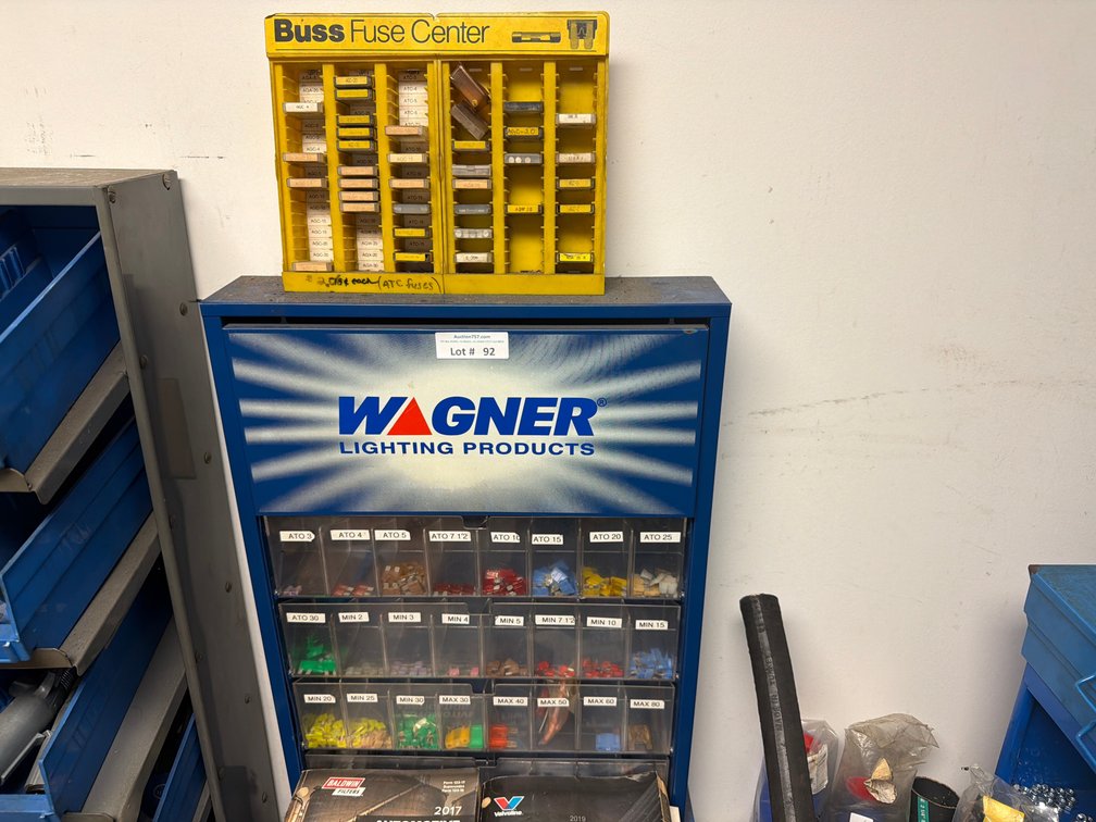 Lot: 2 fuse rack organziers FULL of assorted fuses