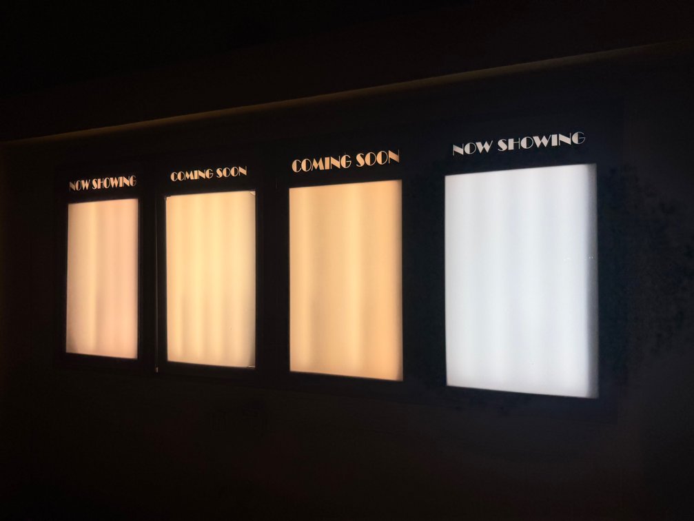 Movie poster illuminated sign holders