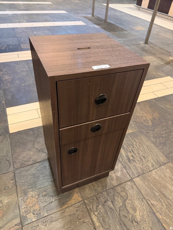 2 drawer / 1 door ticket cabinet