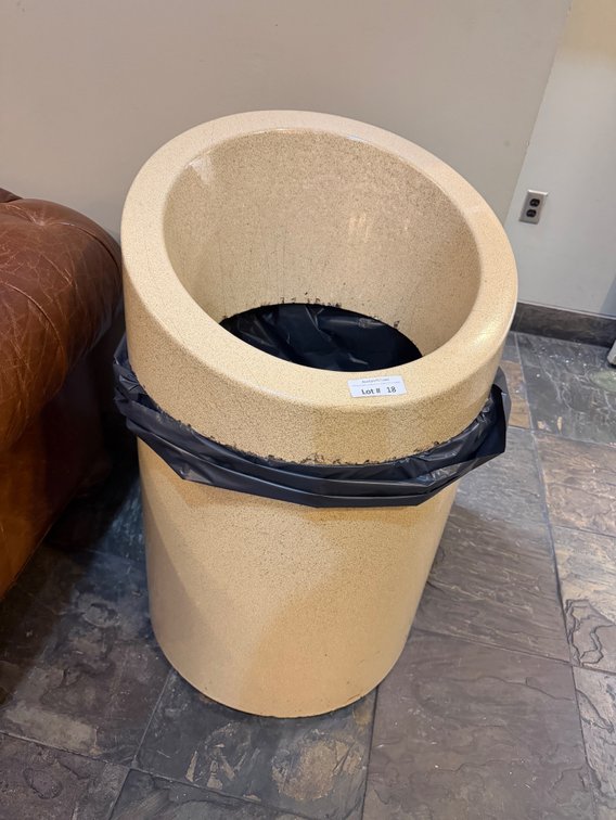 Fiberglass round trashcans