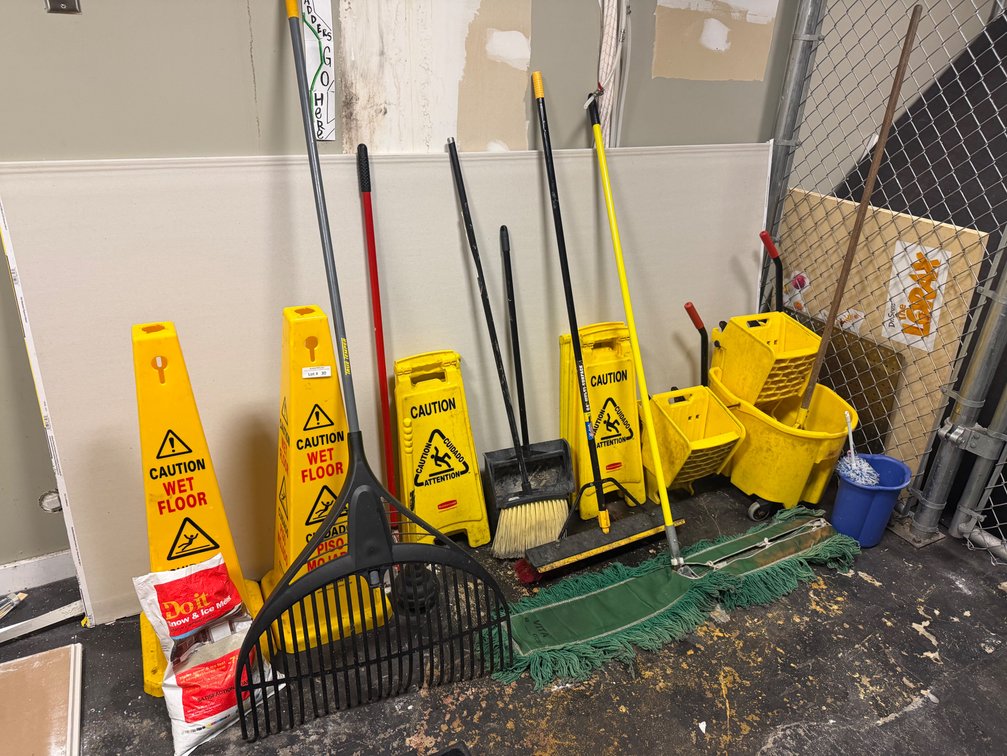 Large lot assorted cleaning supplies