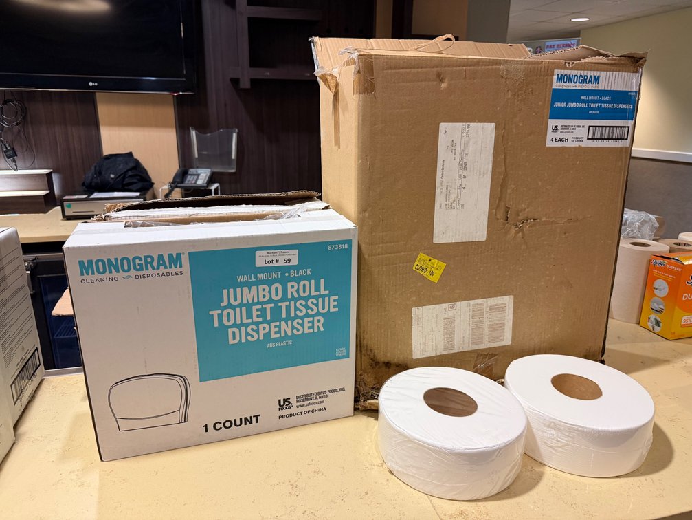NEW Monogram jumbo roll toilet tissue dispensers