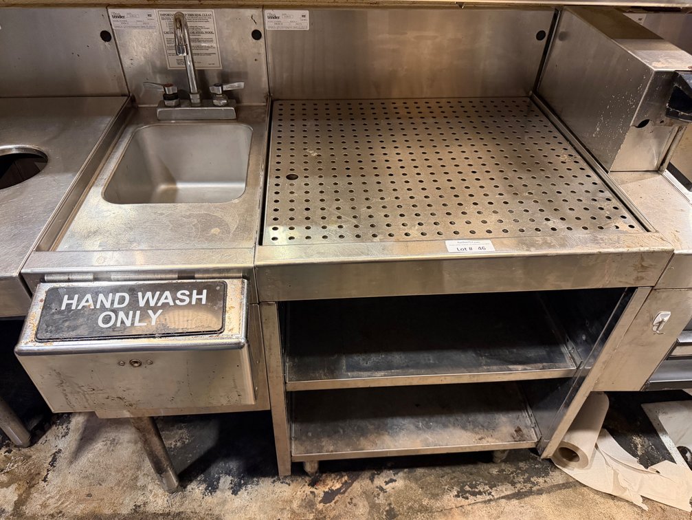 Glastender bar sink & drainage table