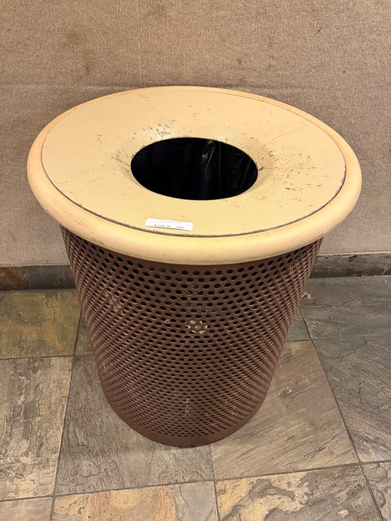 HD metal commercial trash can