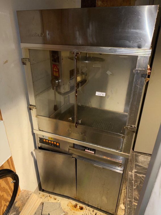 Cretors popcorn machine on wheels