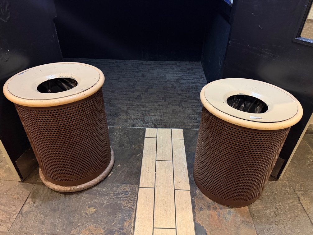 HD metal commercial trash cans