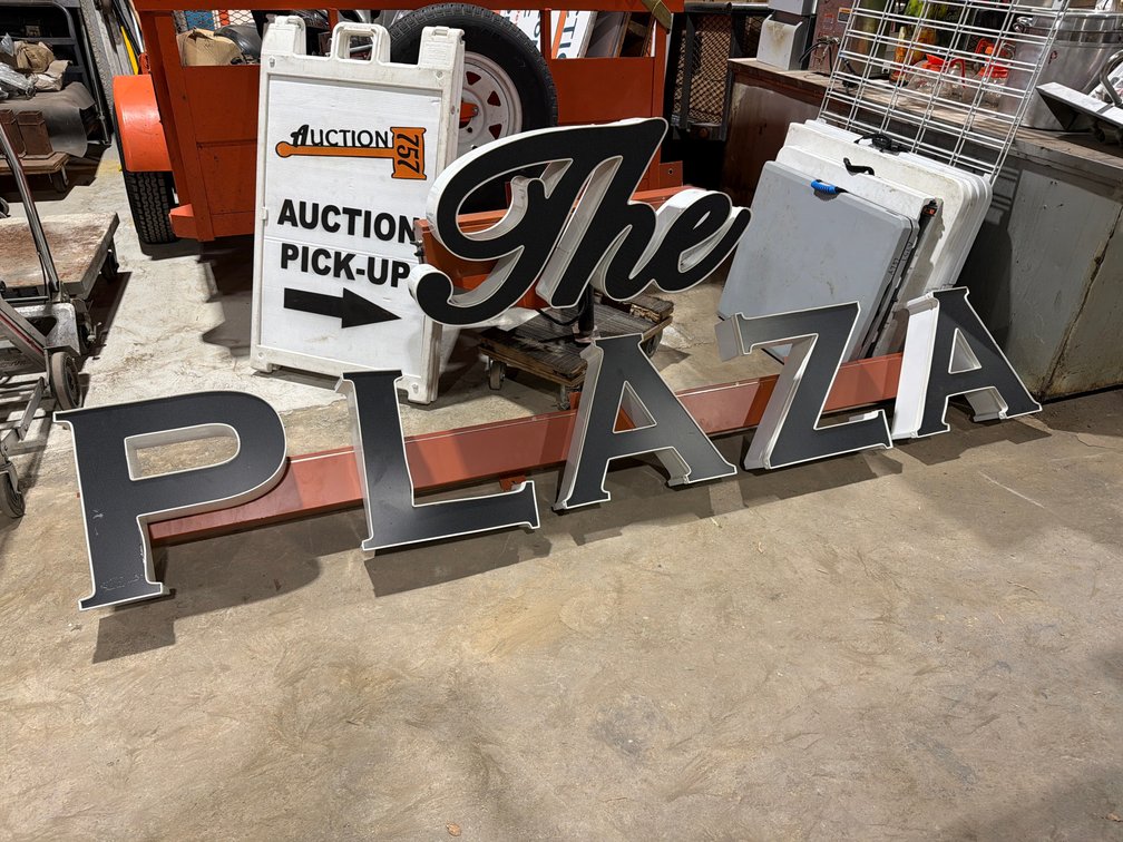 ‘The Plaza’ illuminated outdoor sign