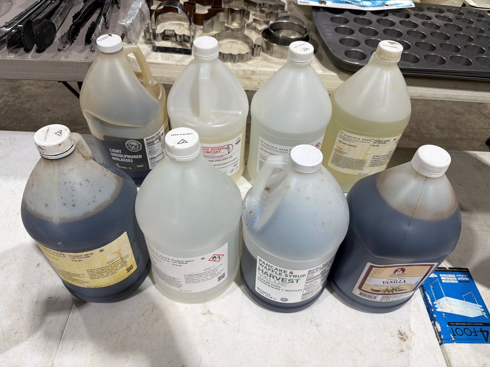 Lot: (8) 1gal assorted food flavoring