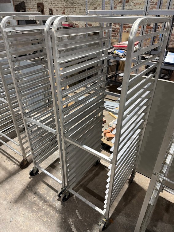 Full size HD aluminum sheet pan rack on wheels