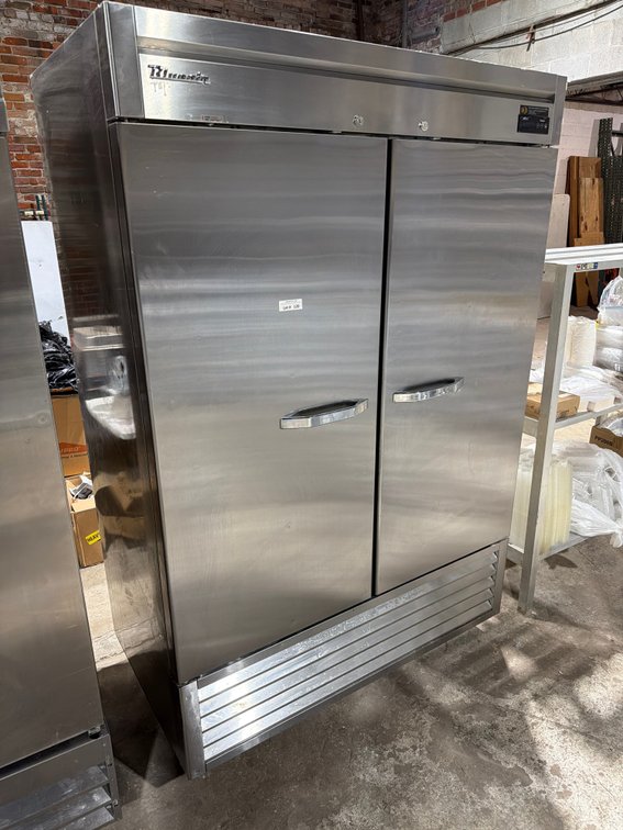 BlueAir stainless 2 door freezer on wheels