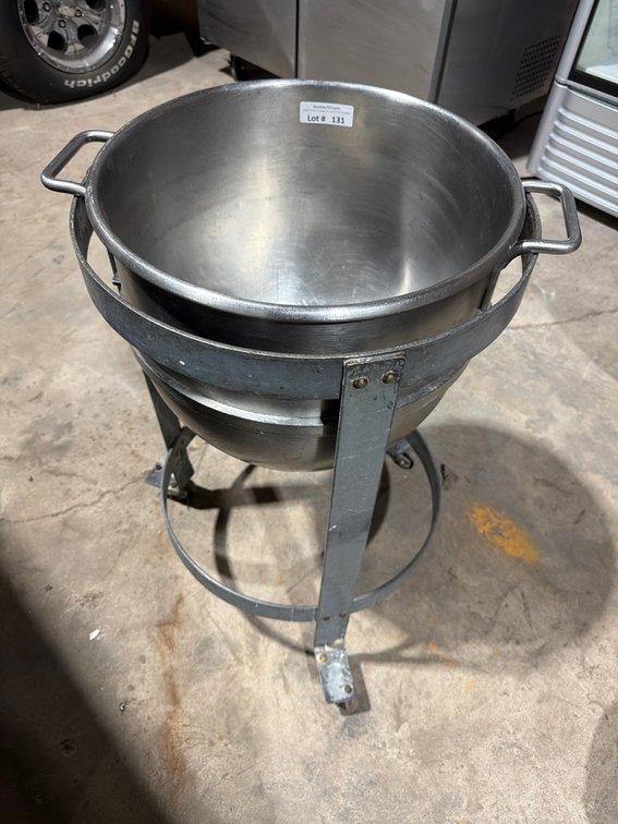 Hobart 40QT mixing bowl & stand on wheels