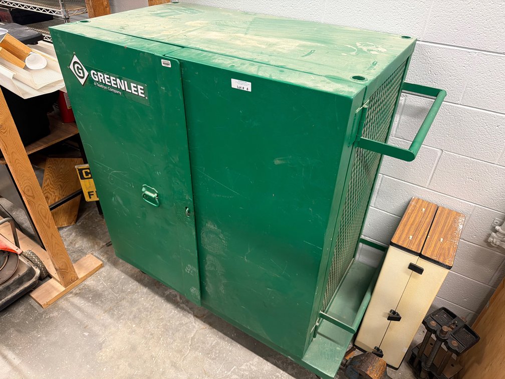 Greenlee rolling mesh utility cabinet