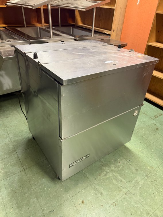 Beverage Air reach-in cooler on wheels