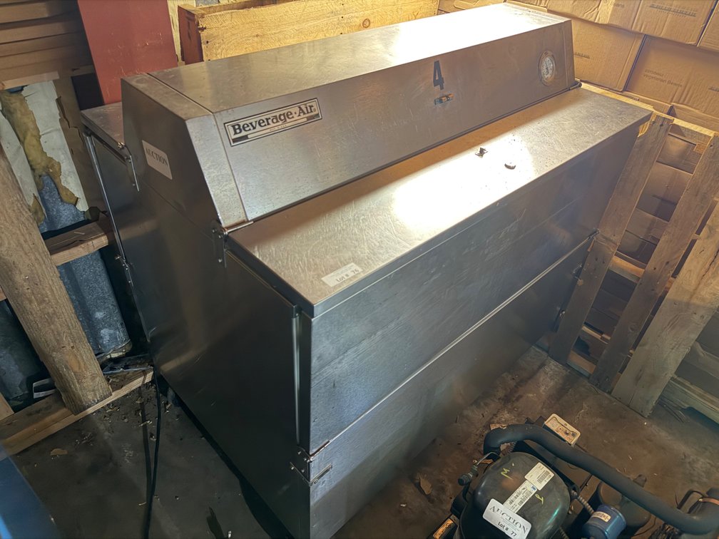 Beverage Air reach-in cooler box on wheels
