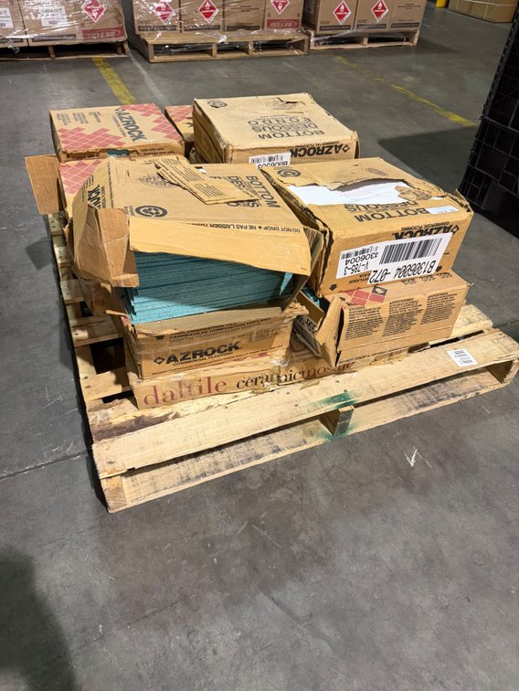 Lot: new assorted 12”x12” square vinyl tiles