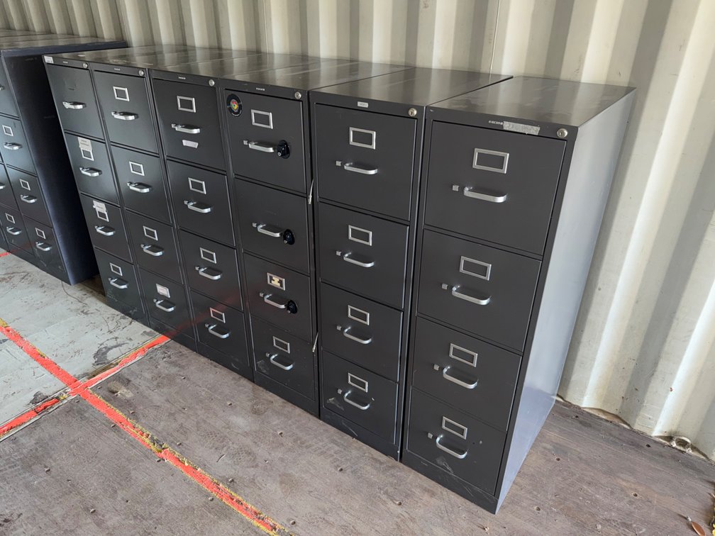 Hon grey 4 drawer metal file cabinets