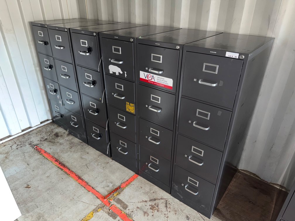 Hon grey 4 drawer metal file cabinets