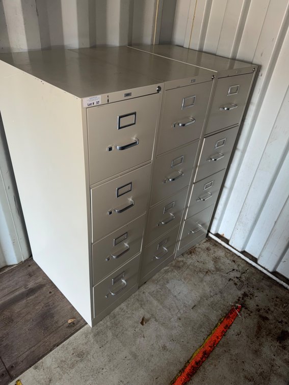 Hon beige 4 drawer metal file cabinets