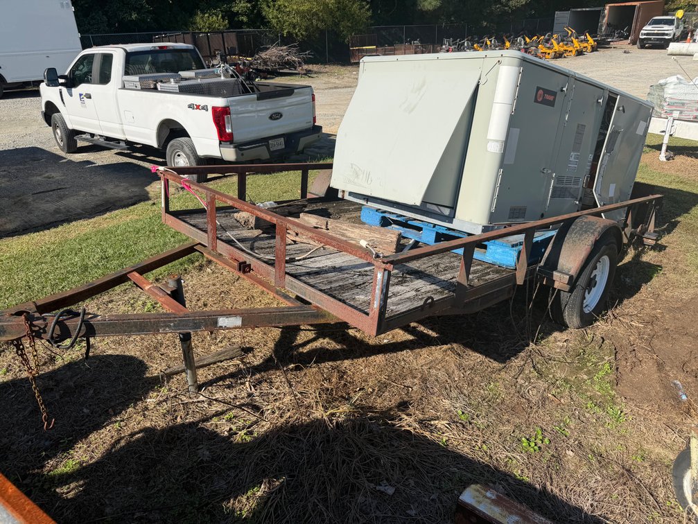 Black single axle 12x7 open trailer
