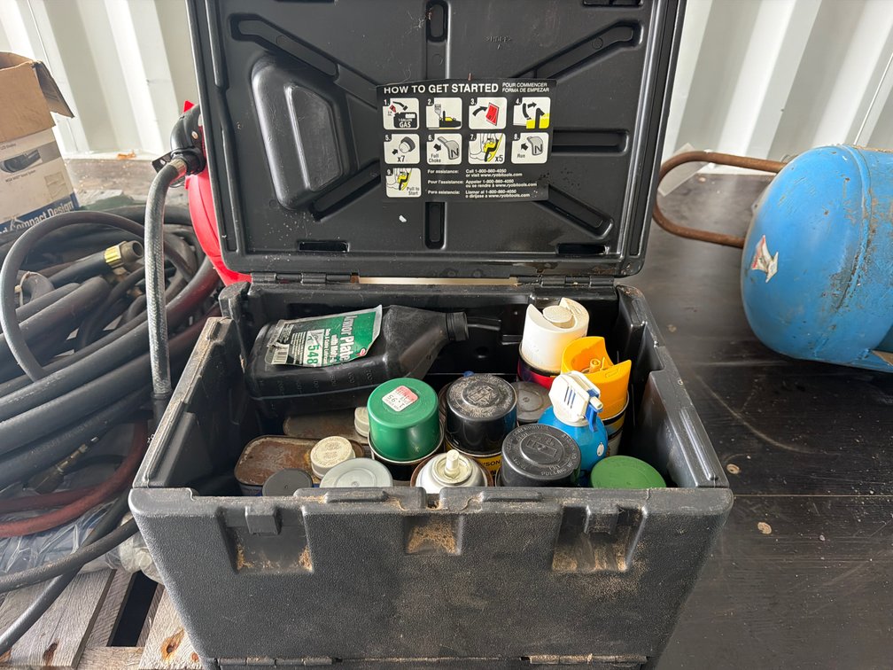 Tool Box of spray paint, etc
