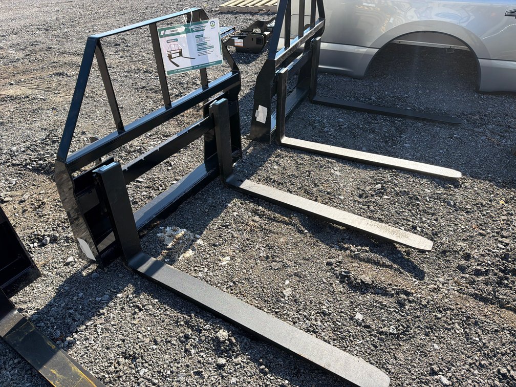 Unused Mower King Skid Steer Pallet Forks