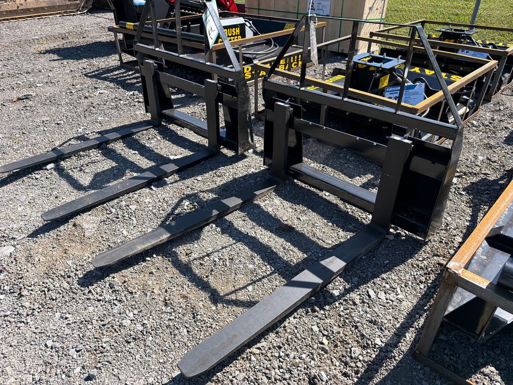 Unused Mower King Skid Steer Pallet Forks