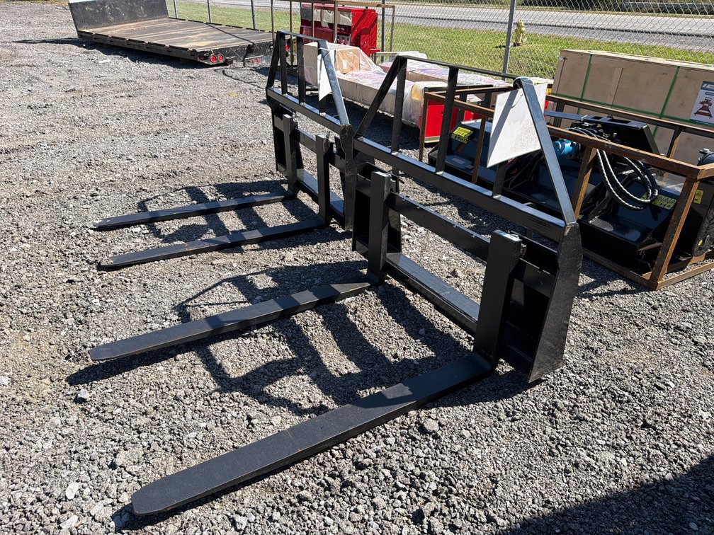 Unused Mower King Skid Steer Pallet Forks