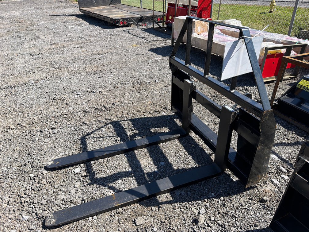 Unused Mower King Skid Steer Pallet Forks