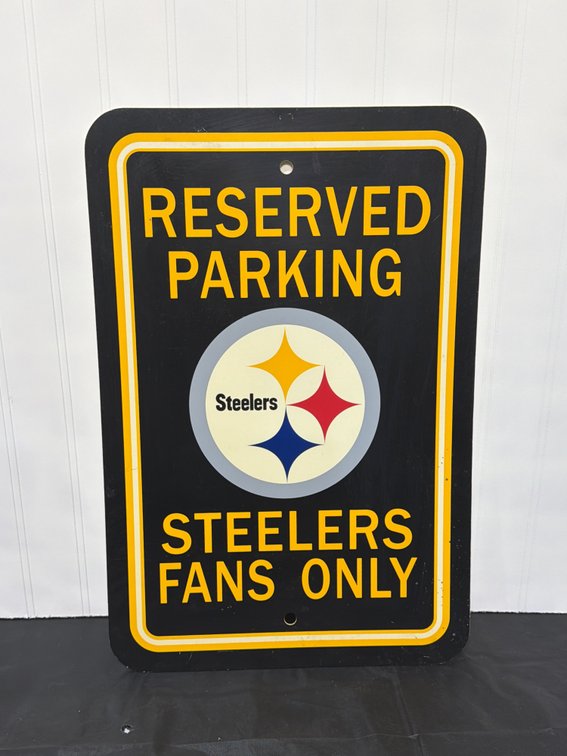 Steelers Reserved Parking Sign