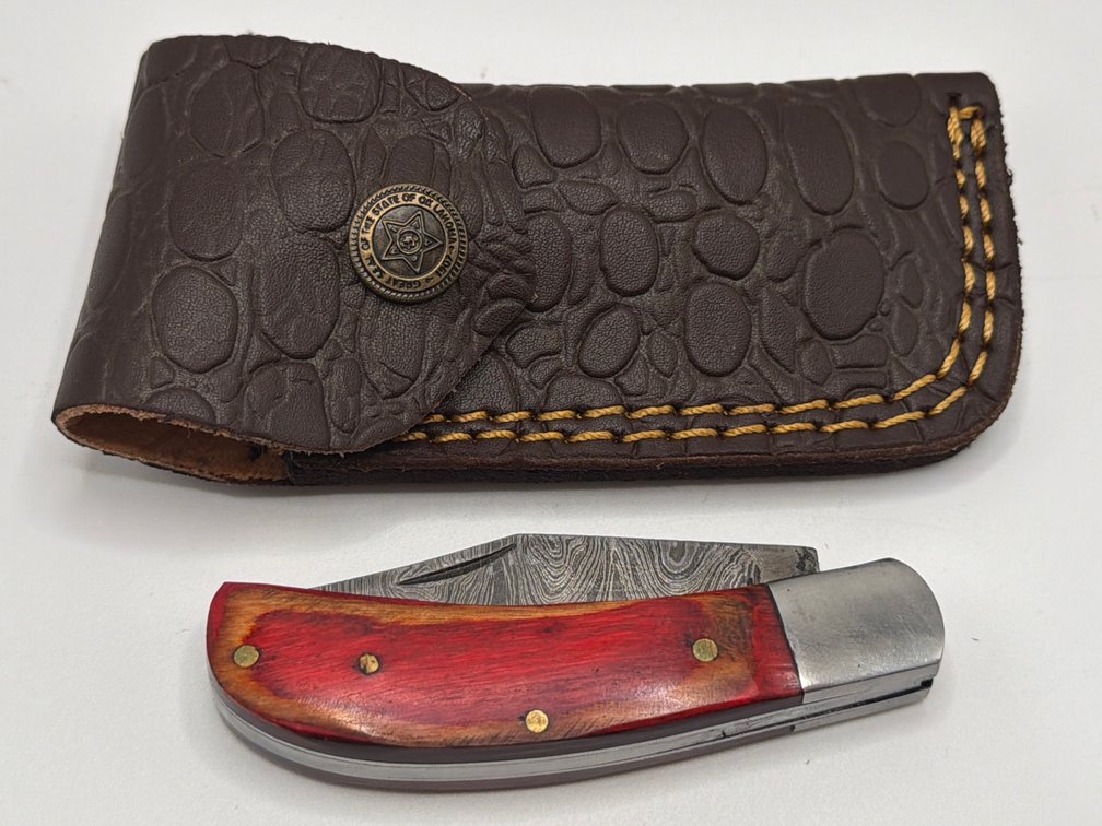 Damascus Style Pocket Knife
