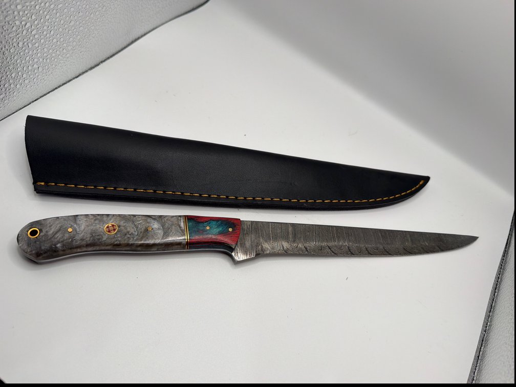 Damascus Style Fillet Knife