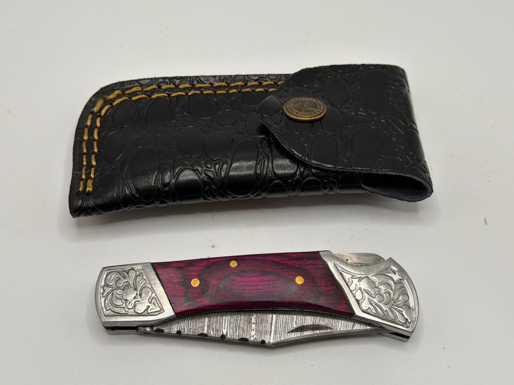 Damascus Style Pocket Knife