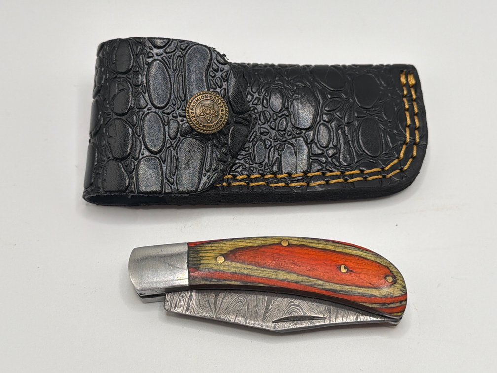 Damascus Style Pocket Knife