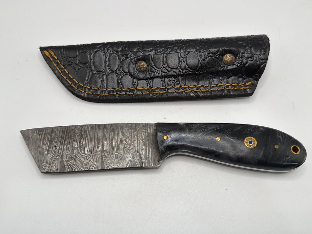 Damascus Style Sheepsfoot Knife