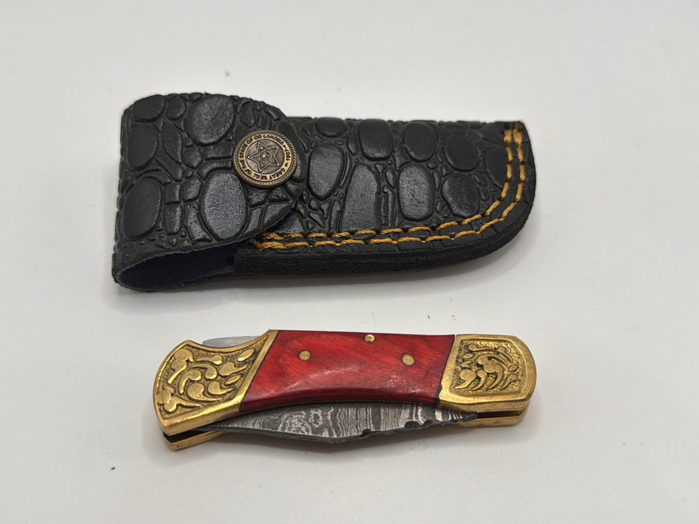 Damascus Pocket Knife