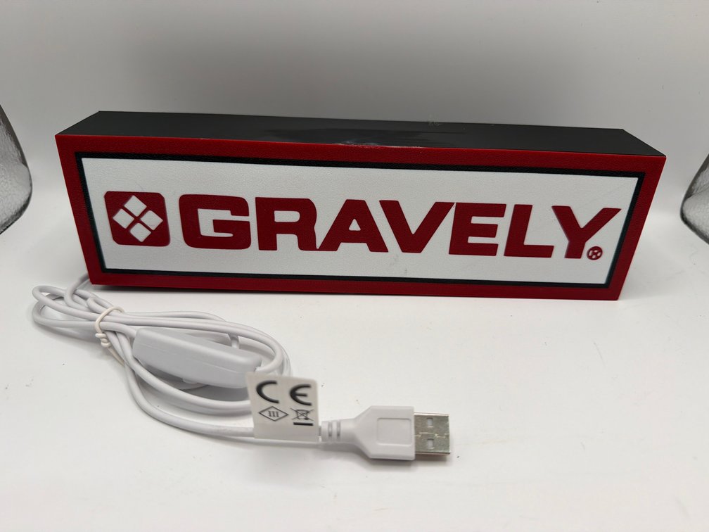 Gravely Lit Sign