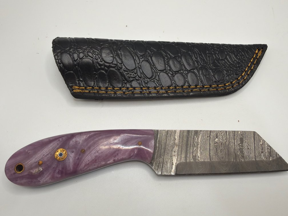 Damascus Style Sheepsfoot Knife