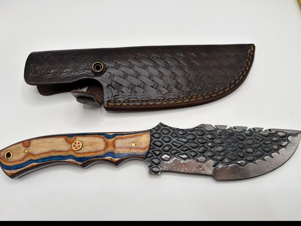 Damascus Style Hunting Knife
