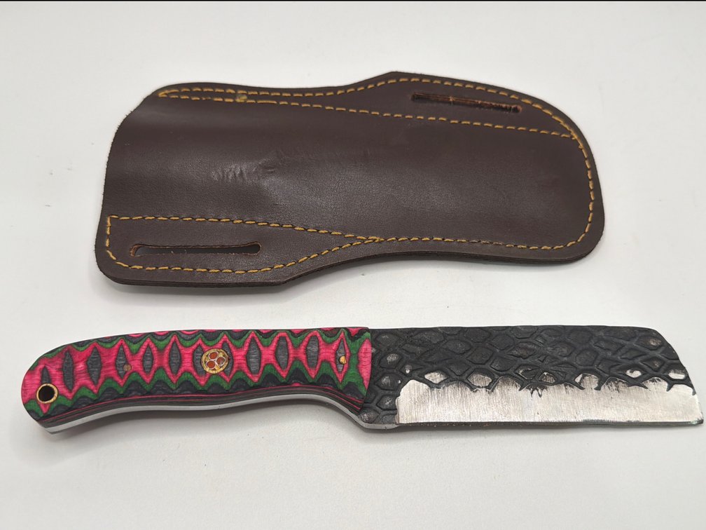Damascus Style Sheepsfoot Knife