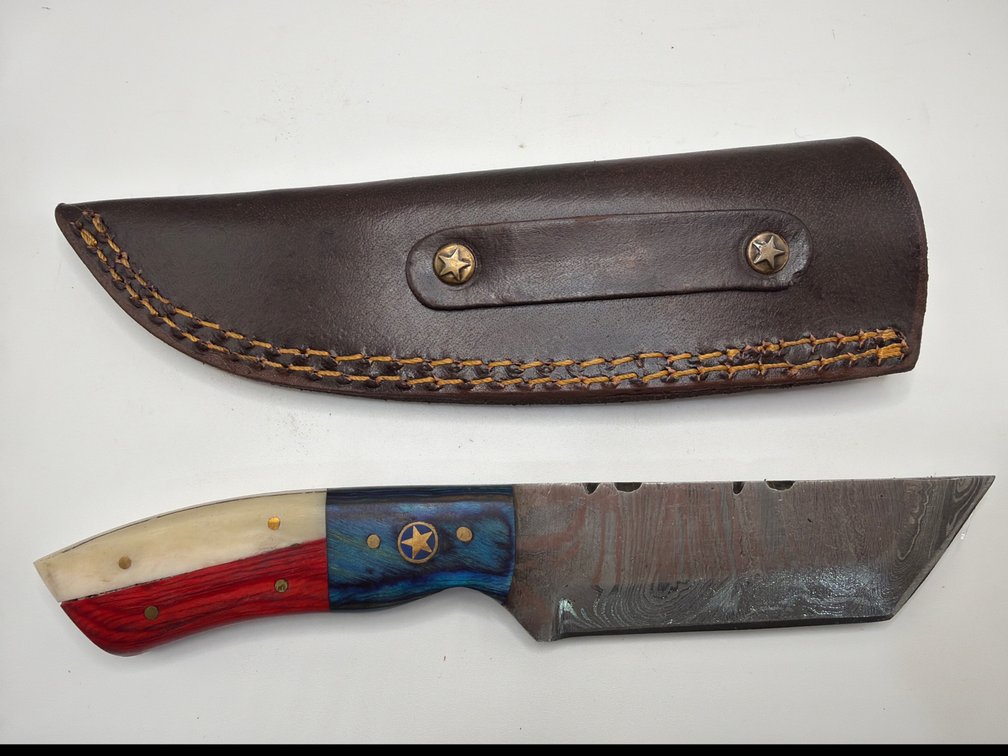 Damascus Style Sheepsfoot Knife